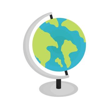globe illustration with simple design free version vector