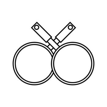 frying pan outline with simple design free version vector