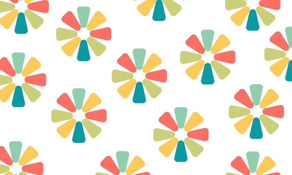 Abstract background with colorful flower pattern free version vector