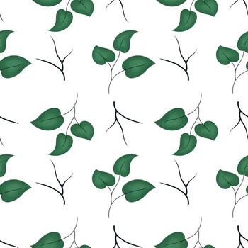 seamless pattern with natural theme free version vector