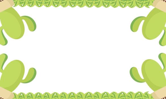 cactus background on white background free version vector