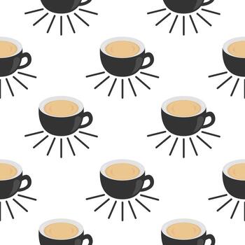 sin costura modelo con café diseño Pro versión vector