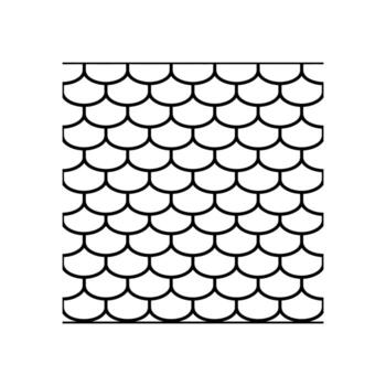 Black and white scallop pattern graphic design element scale pattern fish scale pattern vector