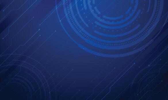 Abstract blue gradient futuristic technology science background vector