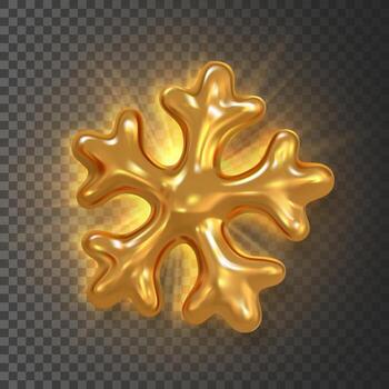 Golden snowflake graphic design vector