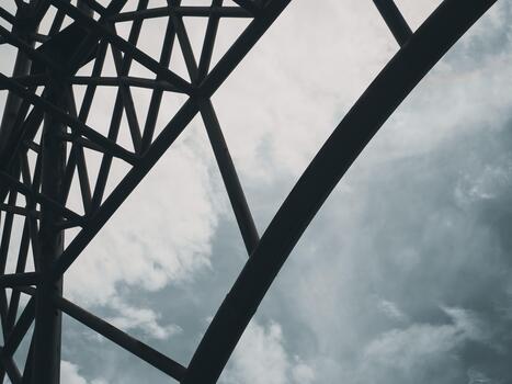 Steel structure surface close-up for construction background photo