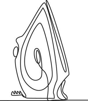 Abstract penguin standing in minimalist style with continuous line art on white background vector