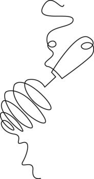 Minimalist line art of a lightbulb illuminating ideas in a creative innovative environment vector