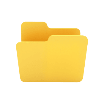 minimo 3d rendere di un Aperto giallo cartella icona, digitale computer file simbolo per moderno grafico illustrazione e design png