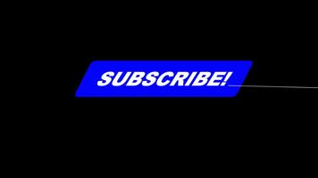 Blue Subscribe Button With Pixelated Text and Cursor Pointer Over Black video
