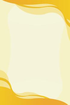 Abstract Yellow portrait background geometry shape with white space for text or orange backdrop wave for banner presentation slide vector