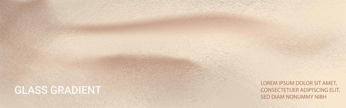 Elegant beige glass gradient banner with smooth blur texture and soft light effect. Modern abstract background for website, branding, luxury design, or minimalist aesthetic projects vector