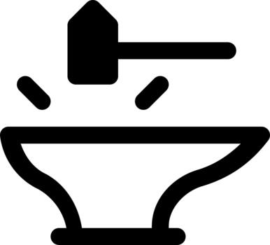 forjar sólido línea icono vector