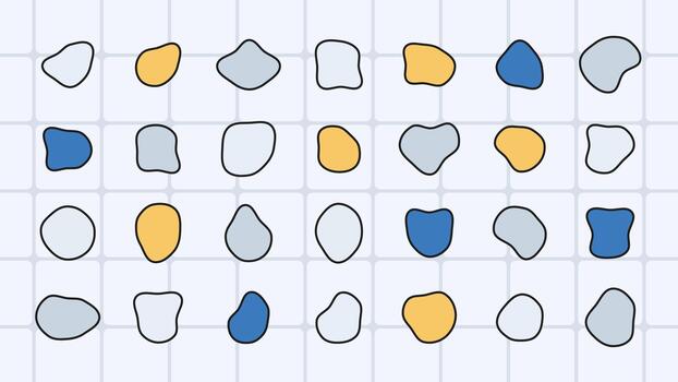 Neo brutalism style blobs set vector