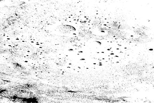 Abstract black and white textured background with scattered dots and circular shapes, resembling a distressed surface or cosmic dust. vector