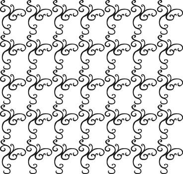 An original seamless abstract pattern featuring hand-drawn spirals and swirls on a white background vector