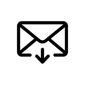 Incoming Message Icon Design of Mail Service and Correspondence vector