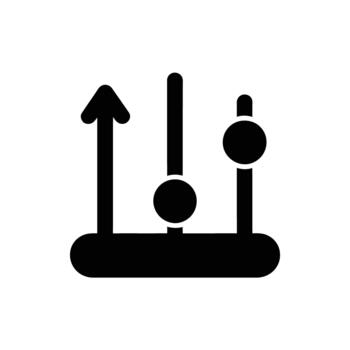 Setting Symbol of Control Panel with Vertical Sliders and Knob vector