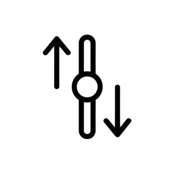 Control Symbol for Levels Adjustment with Slider and Arrows vector