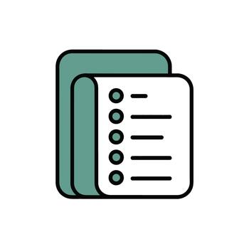 Checklist icon for document with to do list and survey form vector