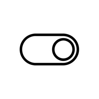 Toggle switch icon for control button on and off symbol vector