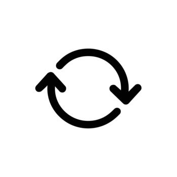 Refresh icon reload symbol arrow loop graphic vector