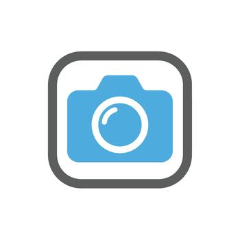 Camera Icon App Style on Transparent Background vector