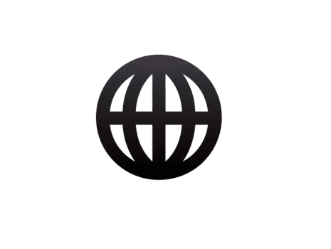 Globe icon with black lines on transparent background, symbolizing global connection, internet, worldwide network, and communication, suitable for web design and digital projects png