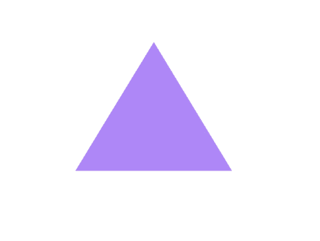 Purple triangle geometric shape simple design isolated on transparency background minimal style modern clean abstract symmetry creative concept png