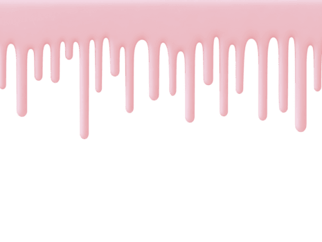 rosa droppande måla med glansig textur flöden från topp kant, skapande slät, konstnärlig gräns på transparent bakgrund, perfekt för kreativ, lekfull, eller modern design projekt png