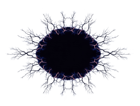 fractal patroon digitaal kunst abstract circulaire ontwerp ingewikkeld takken symmetrisch transparantie achtergrond modern creatief decoratief uniek png