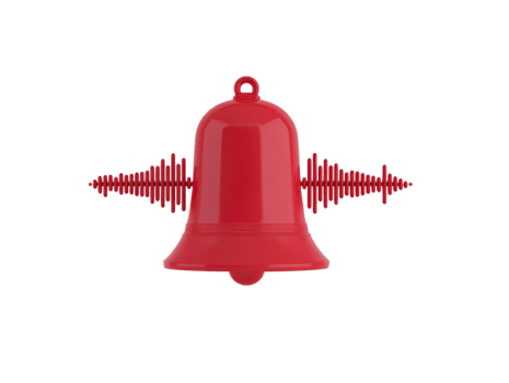 röd klocka med ljud Vinka illustration symboliserar varna underrättelse eller larm begrepp isolerat på genomskinlighet bakgrund modern minimal stil kommunikation och varning signal digital teknologi png