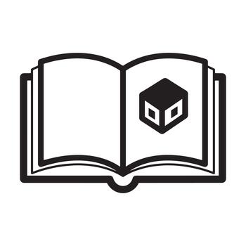 Digital learning concept book with 3d object illustration icon vector