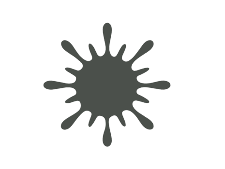 Black ink splash isolated on transparent background, abstract paint blot with irregular edges, creative artistic element for design, modern grunge style, expressive and bold visual effect png