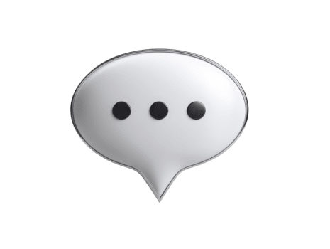 Speech bubble with three black dots transparency background 3D illustration communication concept minimal design isolated modern digital message icon conversation symbol png