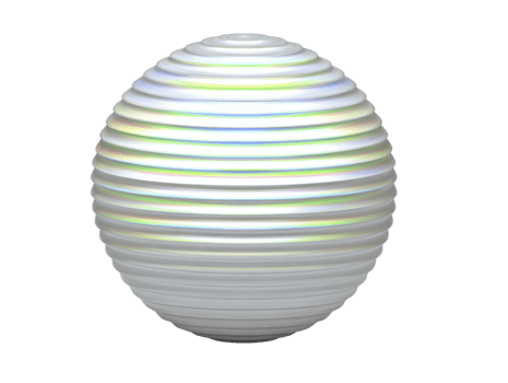 futuristico a strisce uovo con iridescente bianca superficie, astratto 3d rendering, moderno minimo disegno, liscio struttura, creativo digitale arte, isolato su trasparente sfondo png