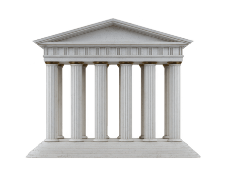 gammal tempel med lång vit kolumner, klassisk arkitektur, marmor strukturera, och triangel- fronton, framkallar känsla av prakt och historisk betydelse png