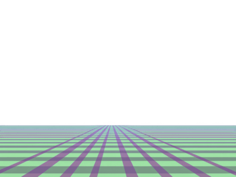 geometrico griglia modello con viola e verde Linee su piatto superficie, la creazione di retrò futuristico prospettiva, vuoto trasparenza sfondo, digitale arte stile png