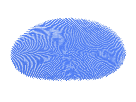 blauw vingerafdruk biometrisch identificatie veiligheid persoonlijk identiteit digitaal toegang uniek patroon forensisch analyse technologie privacy authenticatie png