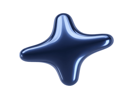 blu lucido astratto forma liscio metallico superficie futuristico design 3d interpretazione isolato su trasparente sfondo moderno minimo stile creativo decorazione brillante e riflessivo png