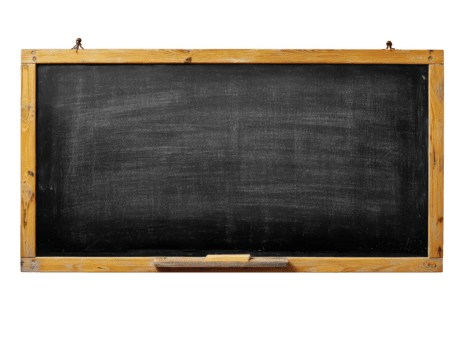 vacío negro pizarra con de madera marco, ligeramente polvoriento superficie, clásico salón de clases estilo, aislado en transparencia fondo, Listo para texto o dibujo, nostálgico y educativo png