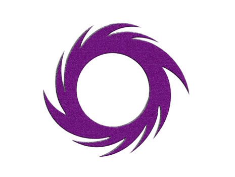 violet briller tourbillon cercle, abstrait spirale conception avec pétillant texture, isolé sur transparent arrière-plan, moderne décoratif élément pour Créatif projets, énergique et dynamique visuel style png