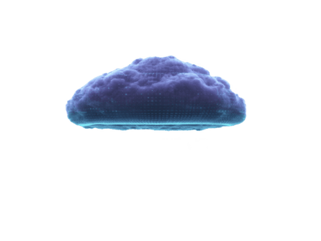 futuristico nube digitale tecnologia blu raggiante astratto isolato dati Rete virtuale e innovazione concetto che rappresentano moderno nube calcolo e connettività png