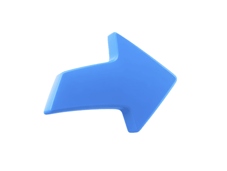 azul seta 3d isolado certo direção moderno lustroso navegação símbolo digital ícone simples gráfico ponteiro curvado vibrante limpar \ limpo mínimo placa rede interface alegre tecnologia Projeto elemento png