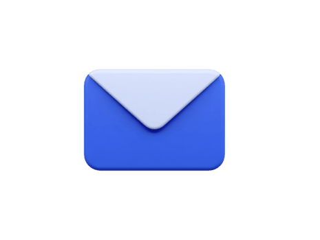 azul sobre icono, 3d ilustración, aislado en transparencia fondo, simbolizando correo electrónico, comunicación, y digital mensaje, con moderno y minimalista diseño estilo png