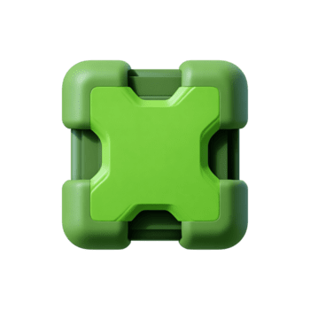 verde cuadrado caja objeto con redondeado esquina en transparente antecedentes png