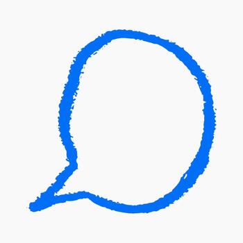 Crayon speech bubble with hand drawn sketch lines. Pencil strokes and marker, playful doodle details. Text box chalkboard empty for writing. vector