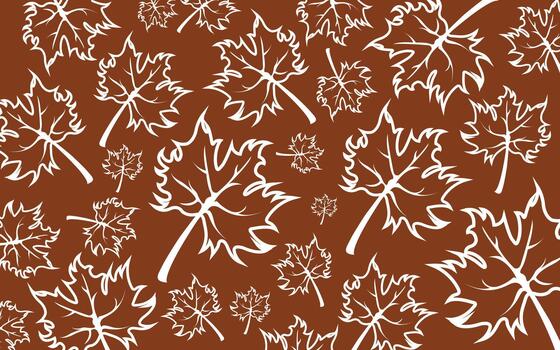 Falling Maple Leaves Autumn Pattern Background vector
