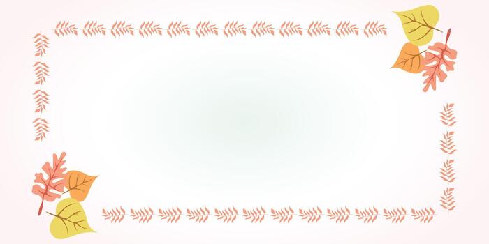 Autumn Harmony Simple Design Frame Background vector