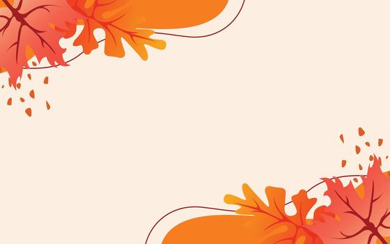 Autumn Simple Design With Warm Color Background vector